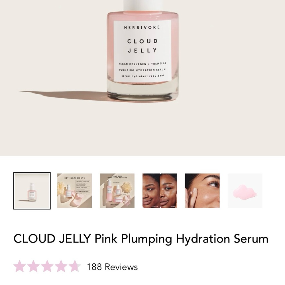 Brand New in Box Herbivore Cloud Jelly Plumping Hydration Serum - Picture 5 of 5